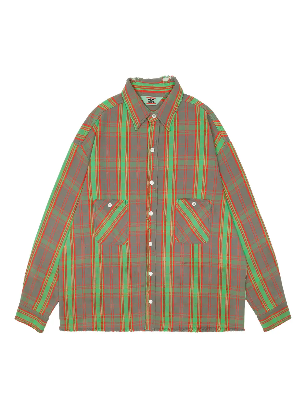 SAINT MXXXXXX checked cotton shirt | Green | Image 1