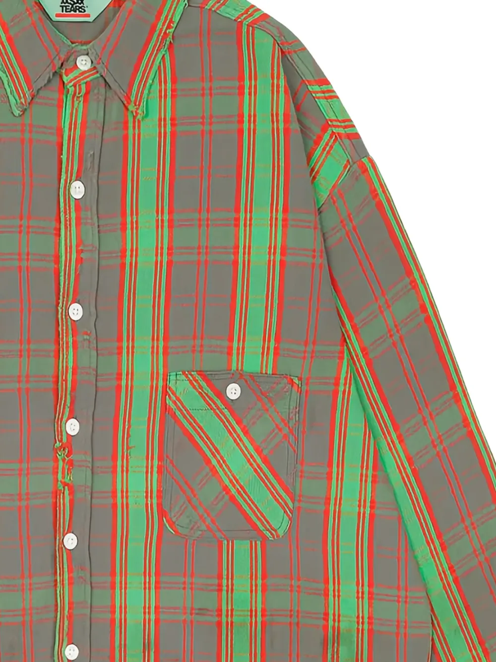 SAINT MXXXXXX checked cotton shirt - Groen