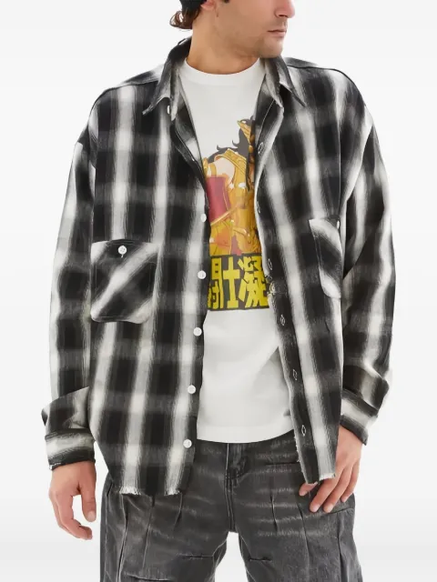 SAINT MXXXXXX checked frayed shirt