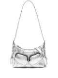 Bimba y Lola XS Pocket leather shoulder bag - Silver