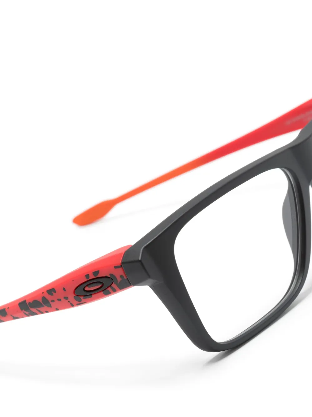 Shop Oakley Bunt Square-frame Glasses In 0548 Red/black