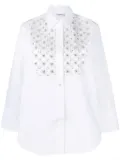 P.A.R.O.S.H. sequin-embellished poplin shirt - White