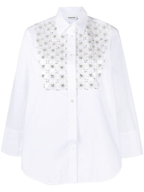P.A.R.O.S.H. sequin-embellished poplin shirt