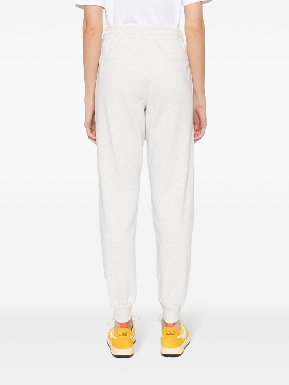 Shop Marant Etoile Malona Logo-flocked Track Pants In Neutrals