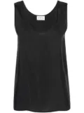 P.A.R.O.S.H. U-neck silk tank top - Black