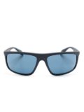 Emporio Armani rectangle-frame sunglasses - Blue