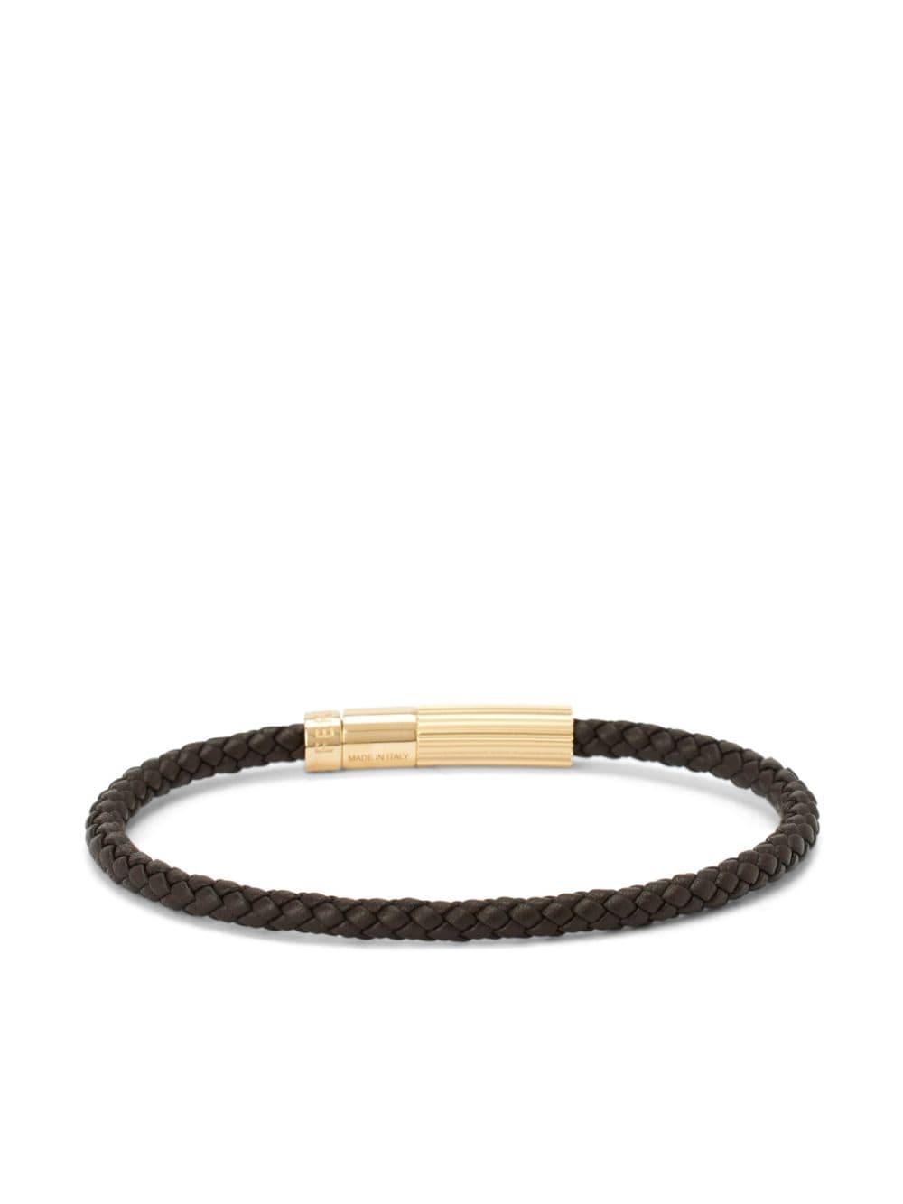 Image 1 of Ferragamo logo-plaque braided bracelet