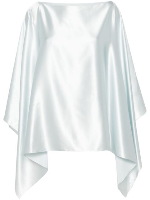 Kiton silk cape blouse