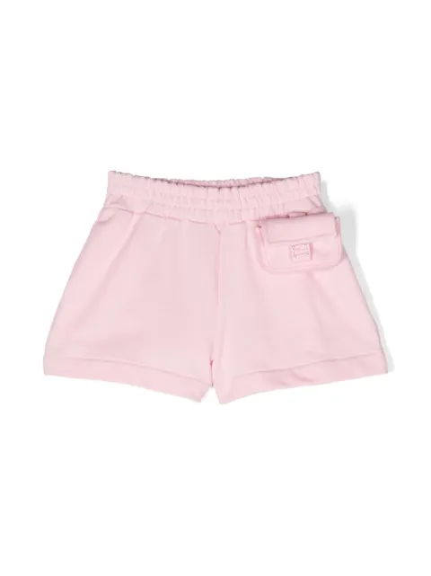 Fendi Kids pouch-detached cotton shorts
