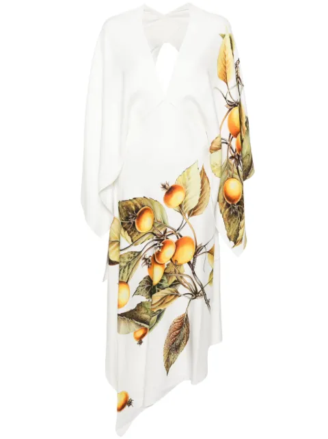 Ferragamo vestido midi con estampado asimétrico