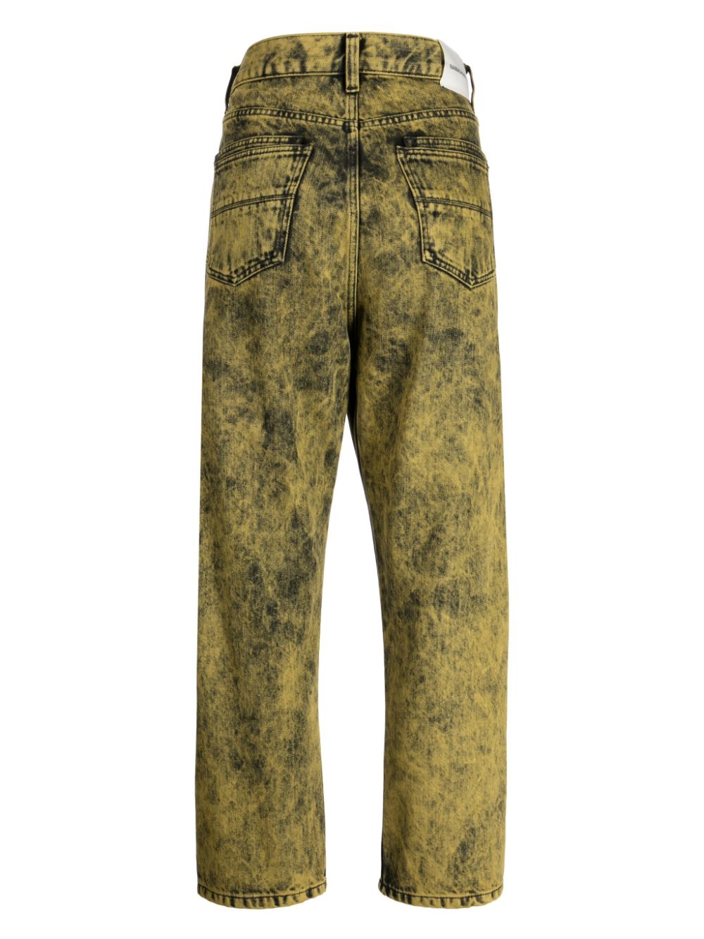 Shop Namacheko Bleached Straight-leg Jeans In Yellow