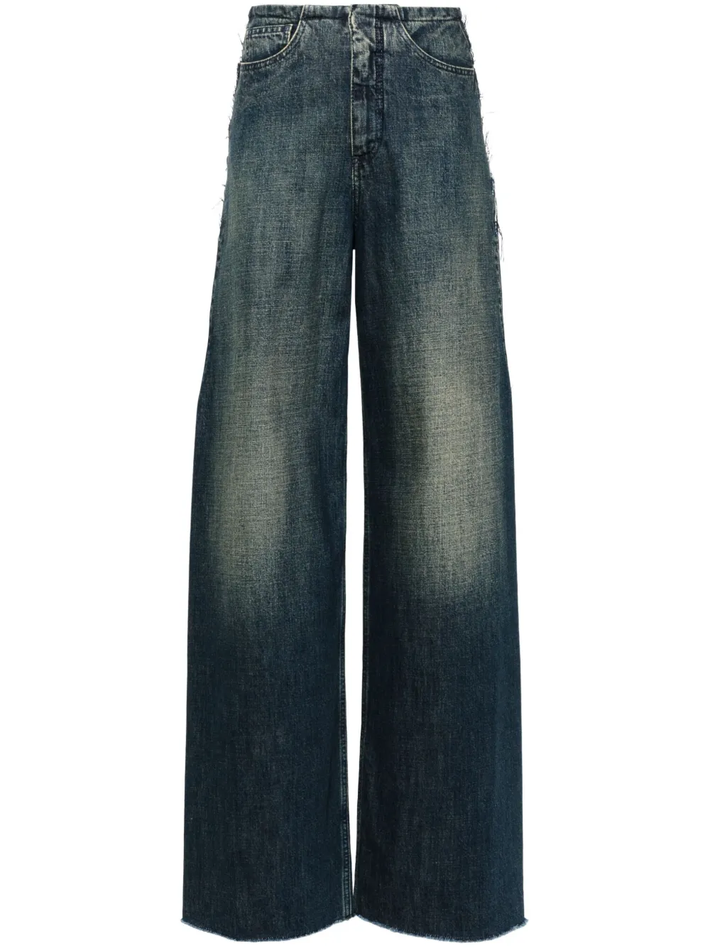 MM6 Maison Margiela Jeans met wijde pijpen Blauw