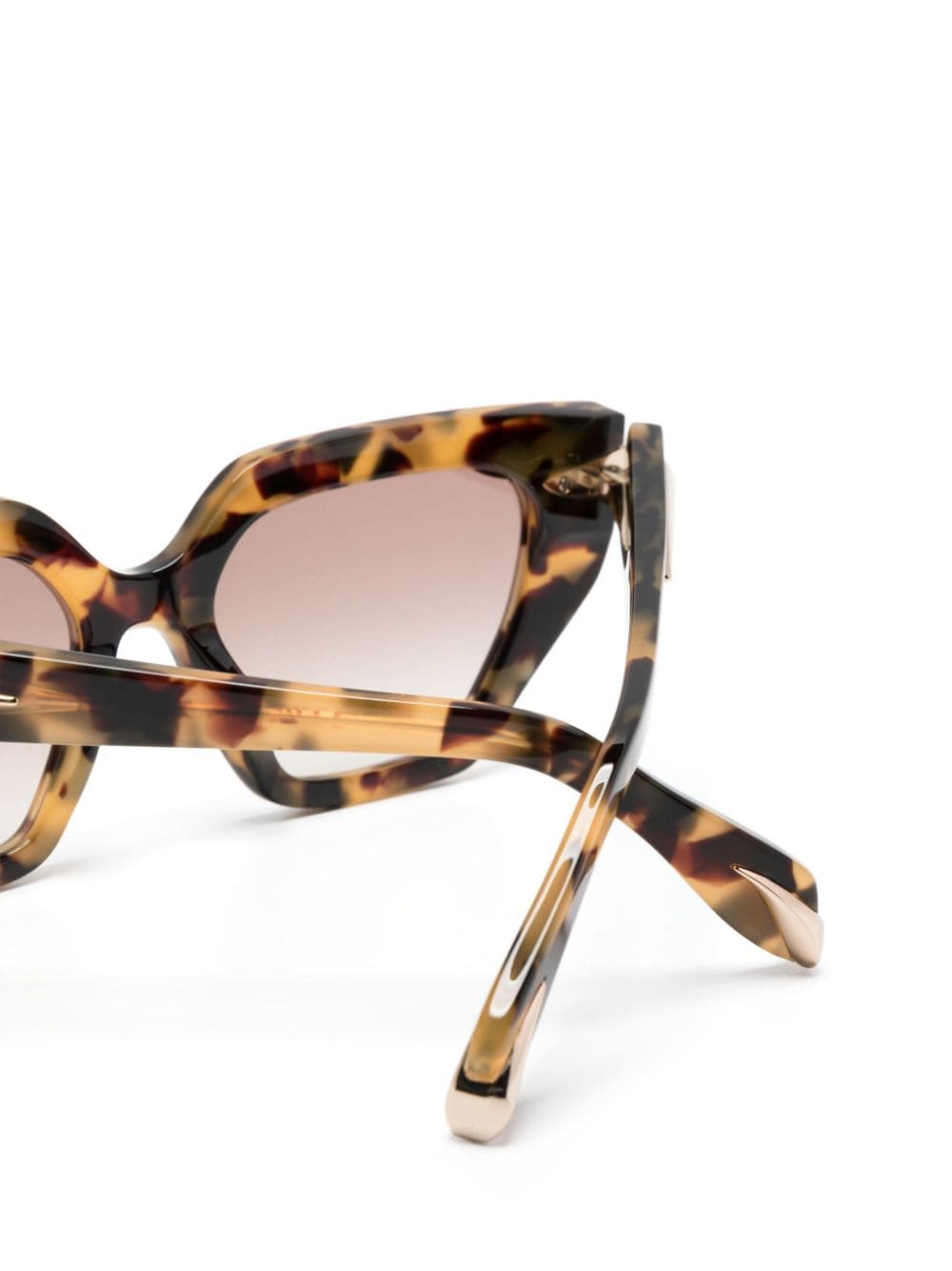 Shop Roberto Cavalli Fang Cat-eye Sunglasses In 褐色