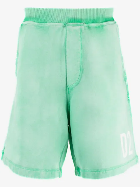 DSQUARED2 logo-print cotton track shorts