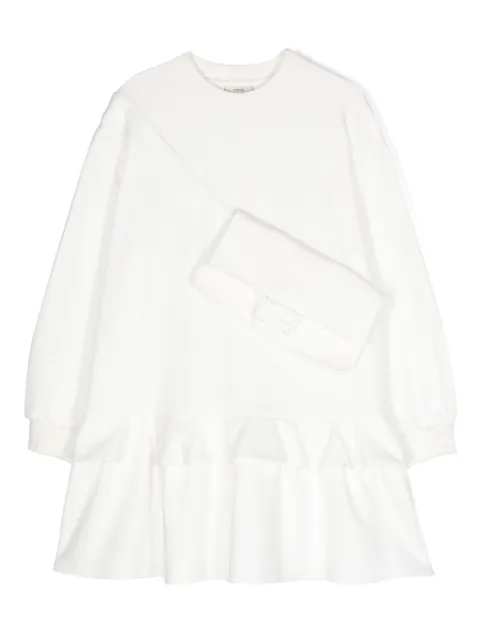 Fendi Kids ruffled cotton dress