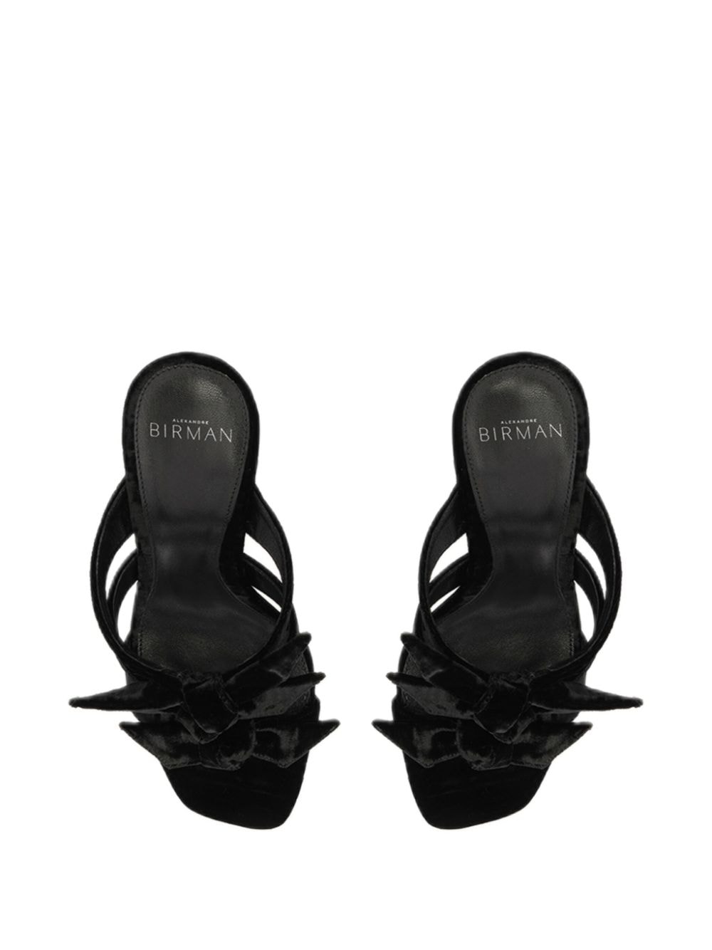 Shop Alexandre Birman Lolita Square 90 Leather Sandals In Black