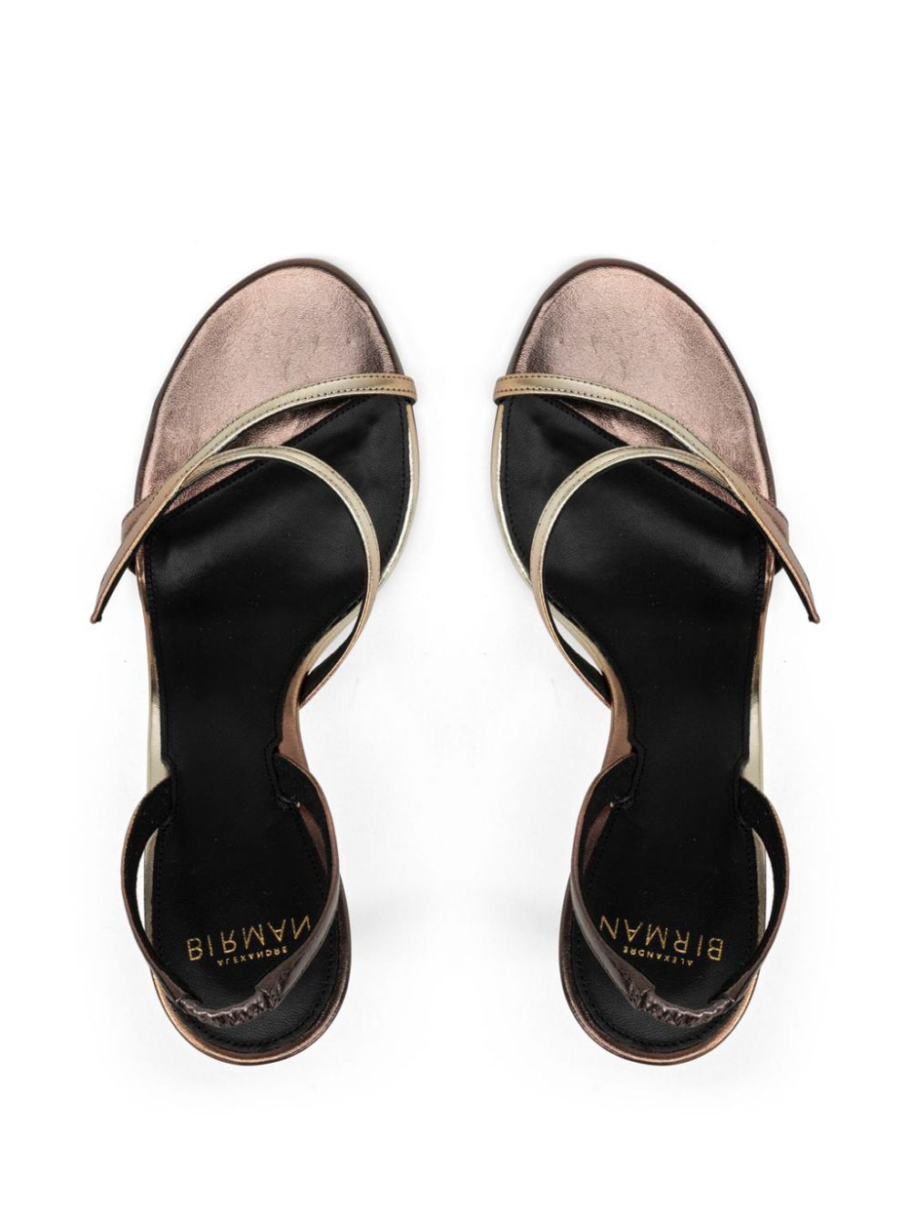 Shop Alexandre Birman Tita 85mm Gradient Leather Sandals In 褐色