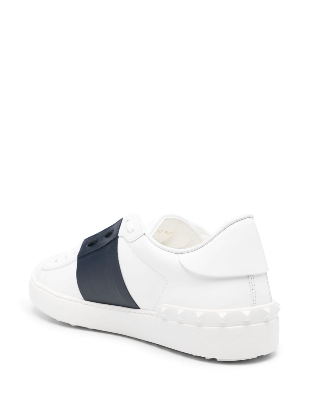 Shop Valentino Contrasting-panel Sneakers In White