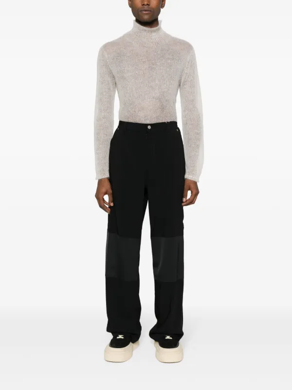 【関税送料込】MM6 MaisonMargiela ストレートパンツ ブラック MM6 Maison Margiela パネル ストレート カーゴパンツ