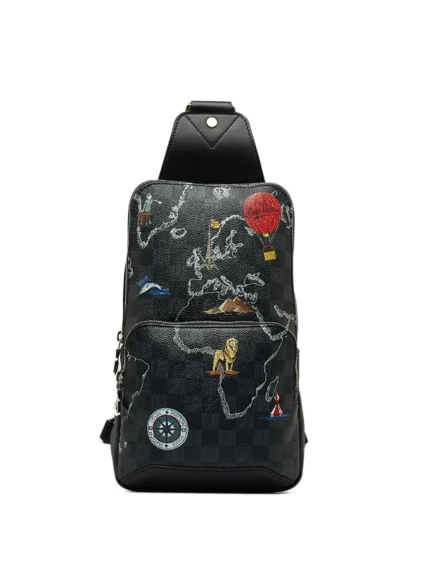 Louis Vuitton Pre Owned 2019 pre owned World Map Avenue Sling