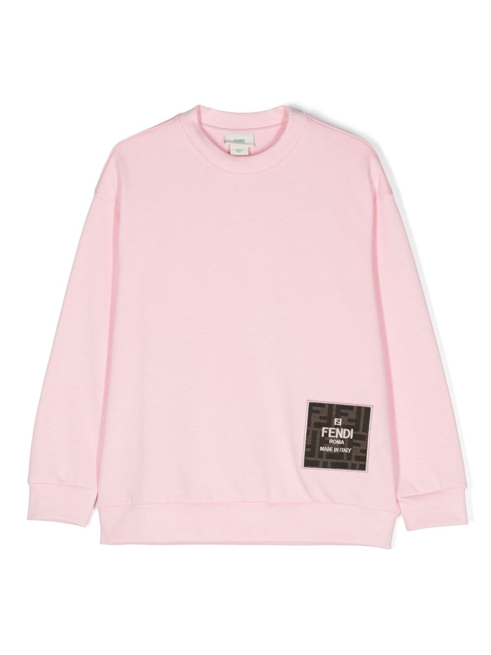 Fendi Kids' Cotton Jersey Sweatshirt In Pink