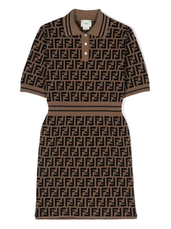 wyc☆ワンピース☆FENDI KIDS Fendi Kids モノグラム ワンピース | ブラウン | FARFETCH JP
