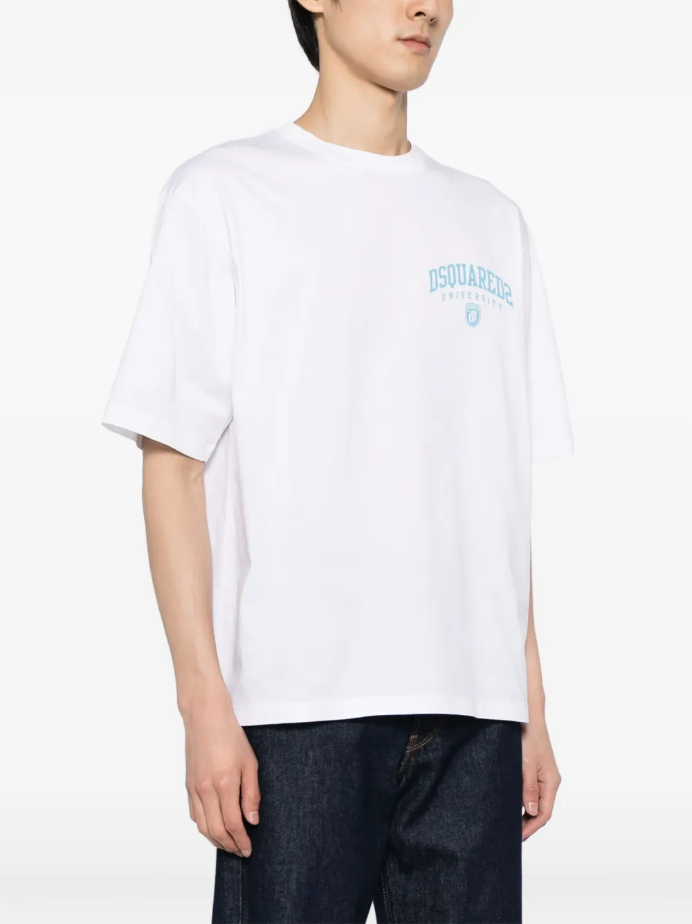 Dsquared2 Logo-print Cotton T-shirt In White