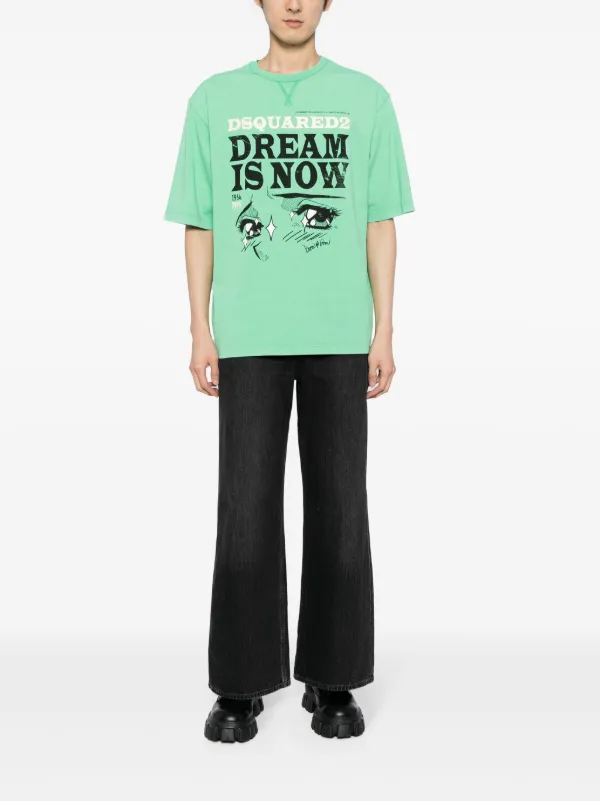 DSQUARED2 logo-print Cotton T-shirt | Green | FARFETCH