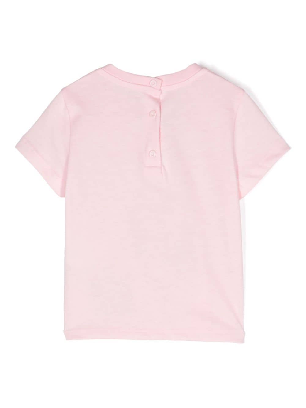 Fendi Kids Katoenen jersey T-shirt Roze