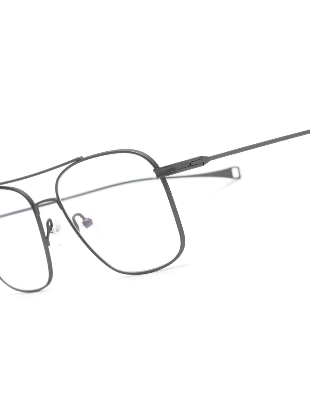Dita Eyewear Matte Pilot-frame Glasses In Silver