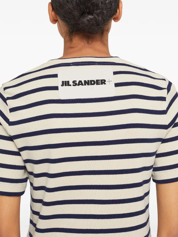 Jil Sander ストライプ Tシャツ | ホワイト | FARFETCH JP