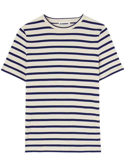 T-shirt en coton à rayures - Jil Sander - Modalova
