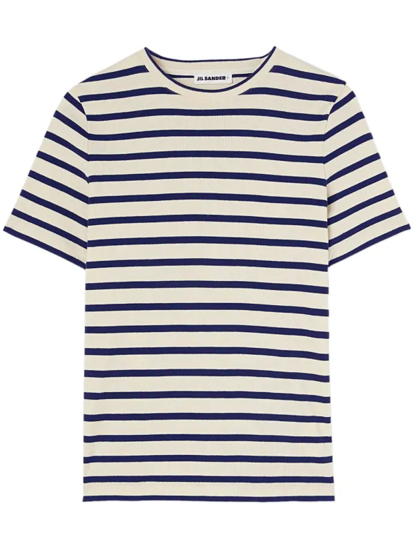 Jil Sander ストライプ Tシャツ | ホワイト | FARFETCH JP