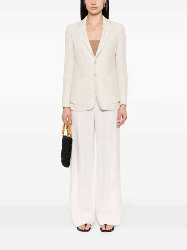 Ralph Lauren Collection Hailey basket weave Blazer Farfetch