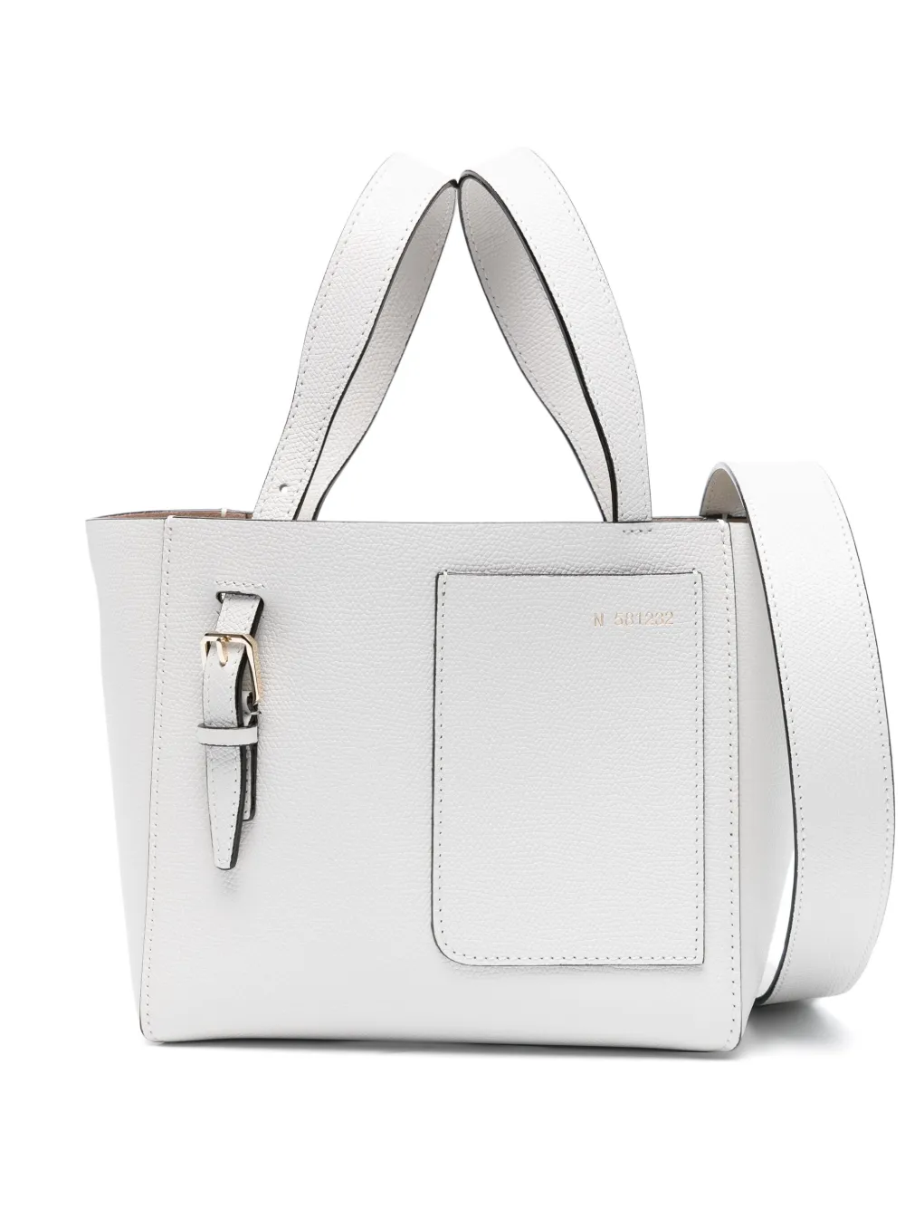 Valextra Mini Soft Bucket Tote Bag In White