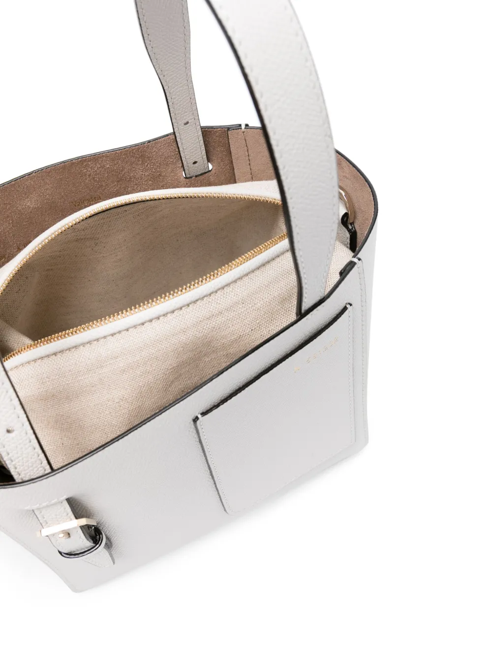 Valextra Soft kleine bucket-tas Wit
