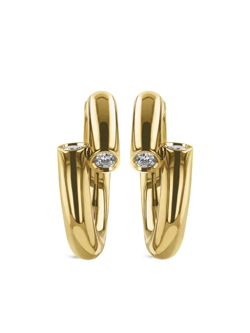 Créoles en 18ct pavées de diamants - Pragnell - Modalova
