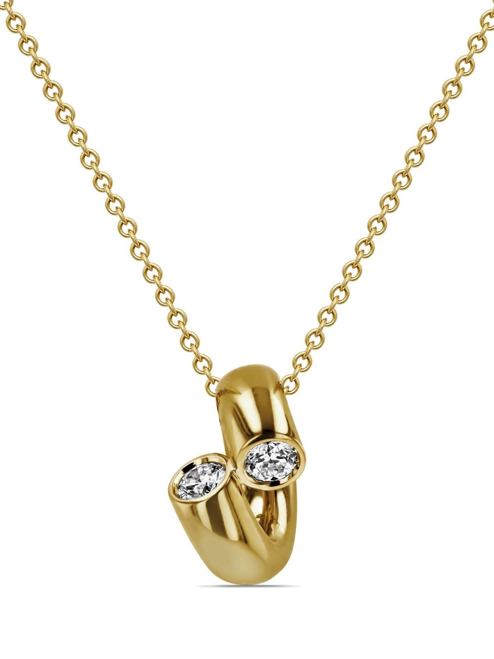 Shop Pragnell 18kt Yellow Gold Eclipse Spring Necklace
