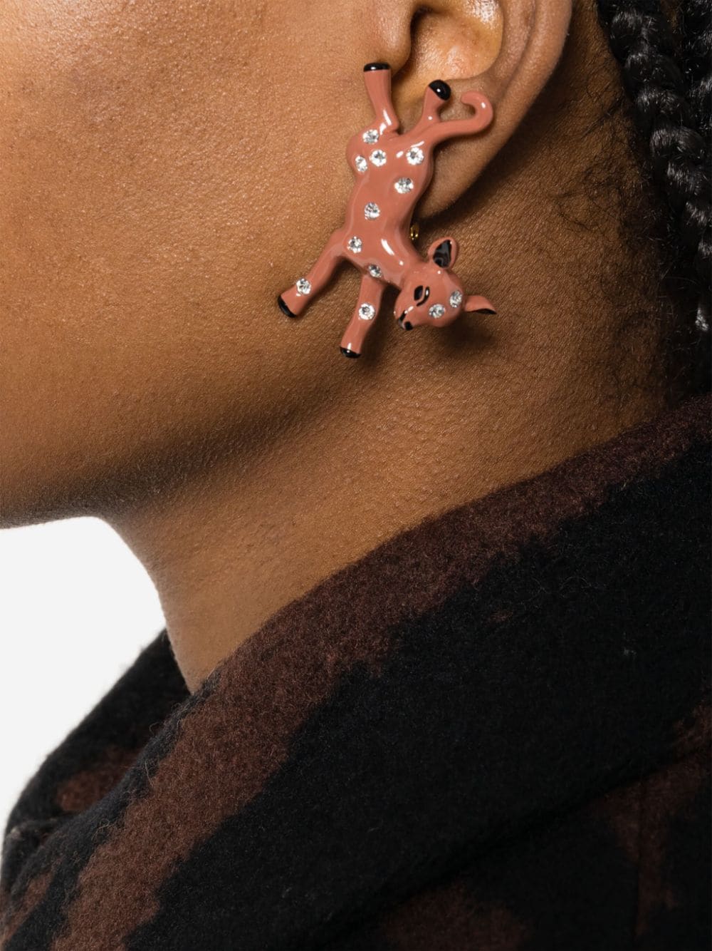 Image 2 of Marni Dear-motif clip-on earring