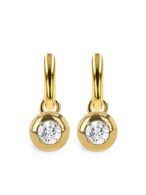 Petites boucles d'oreilles pendantes en 18ct pavées de diamants - Pragnell - Modalova
