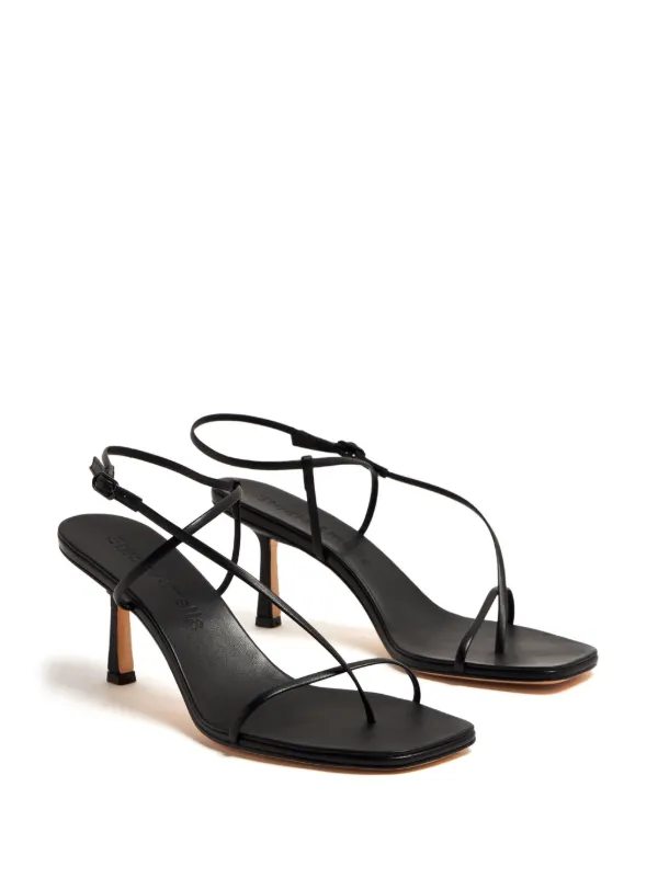 サンダル・ミュール STUDIO AMELIA SS25 Sandals (F728CFS CROSS FRONT 70STN) Studio Amelia 70mm Cross Front Sandals | Black | FARFETCH