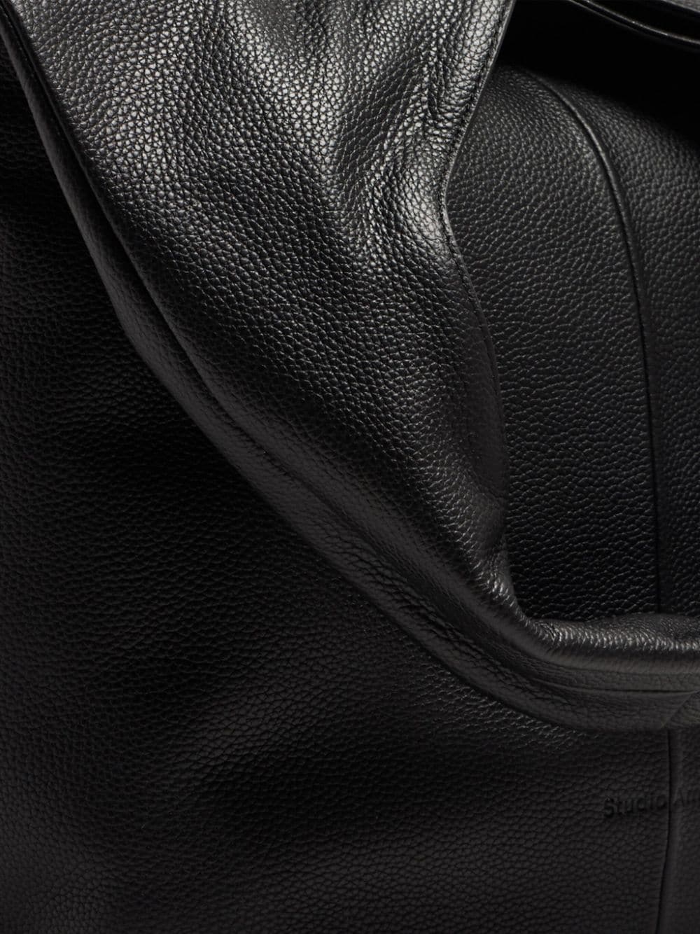 Shop Studio Amelia Diamond Leather Tote Bag In Black