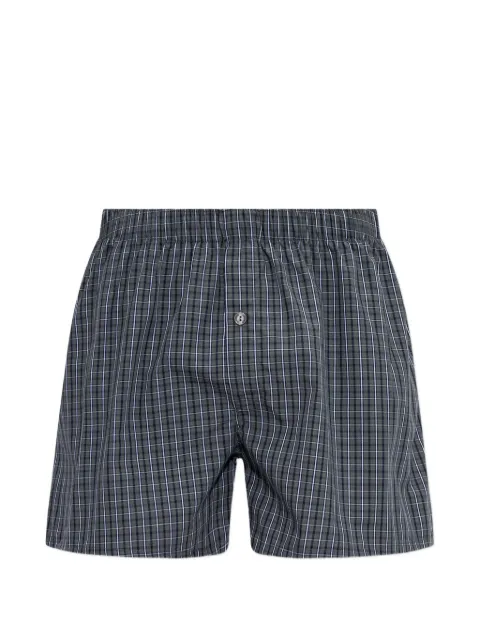 Hanro checked cotton boxers