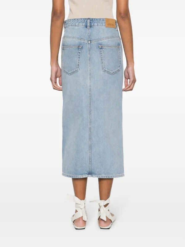 スカート ISABEL MARANT ETOILE Woman Skirt Blue JU0246FAB3H02E 30BU Marant Étoile Women's Naomi Skirt - Blue - FR 34/UK 6 | Coggles