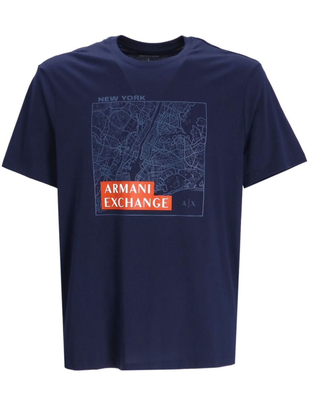 Armani Exchange T-shirt met print Blauw