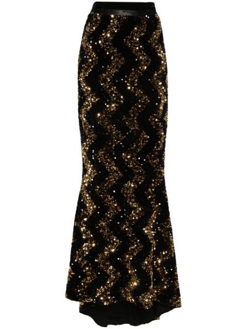 STYLAND sequin-embellished maxi skirt