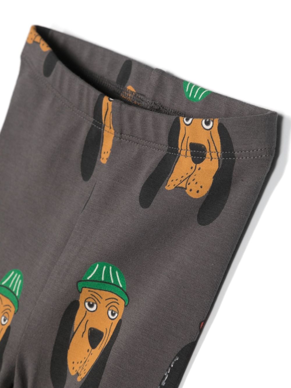 Shop Mini Rodini Bloodhound Graphic-print Leggings In Grey