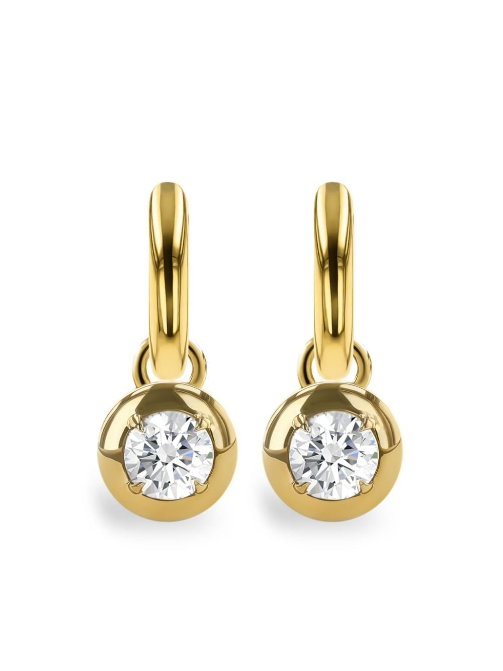 Pragnell 18kt Yellow Gold Skimming Stone Diamond Drop Earrings