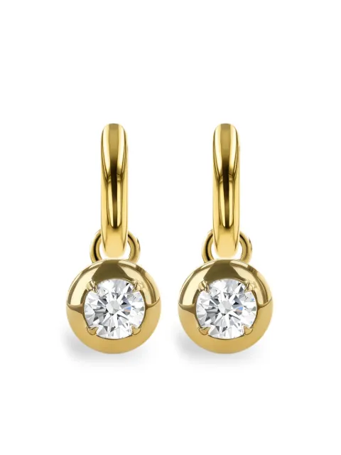 Pragnell aretes Skimming Stone en oro amarillo de 18kt con diamantes