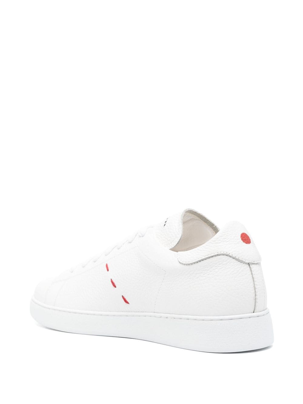 Shop Kiton Stitch-detailing Sneakers In White